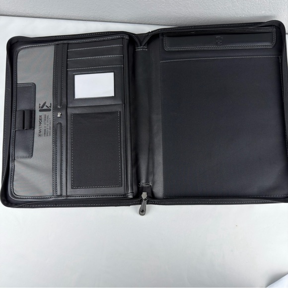 NEW Wenger Concept Zippered Padfolio Envelope Card Holder, Black - Picture 6 of 12
